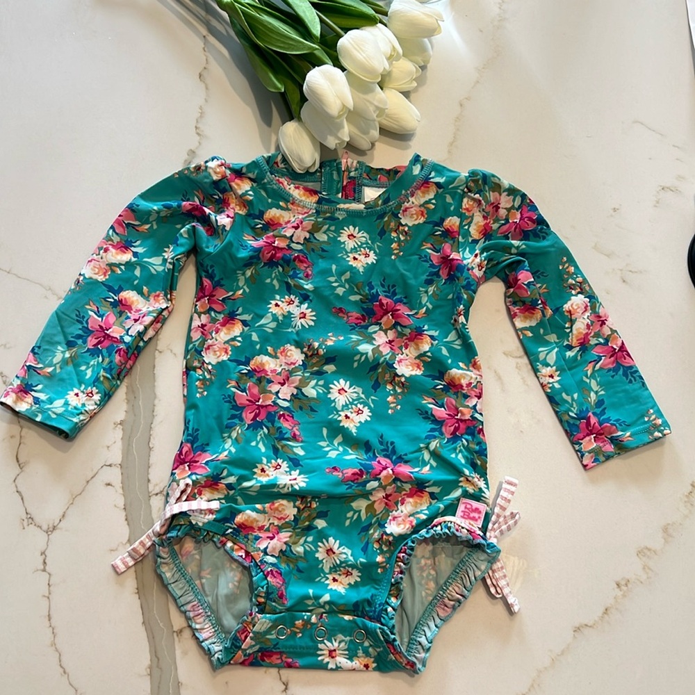 Ruffle Butts Rash Guard One Piece  Swim size 18-24 months